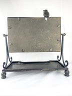 Wrought Iron Owl Mirror On Stand