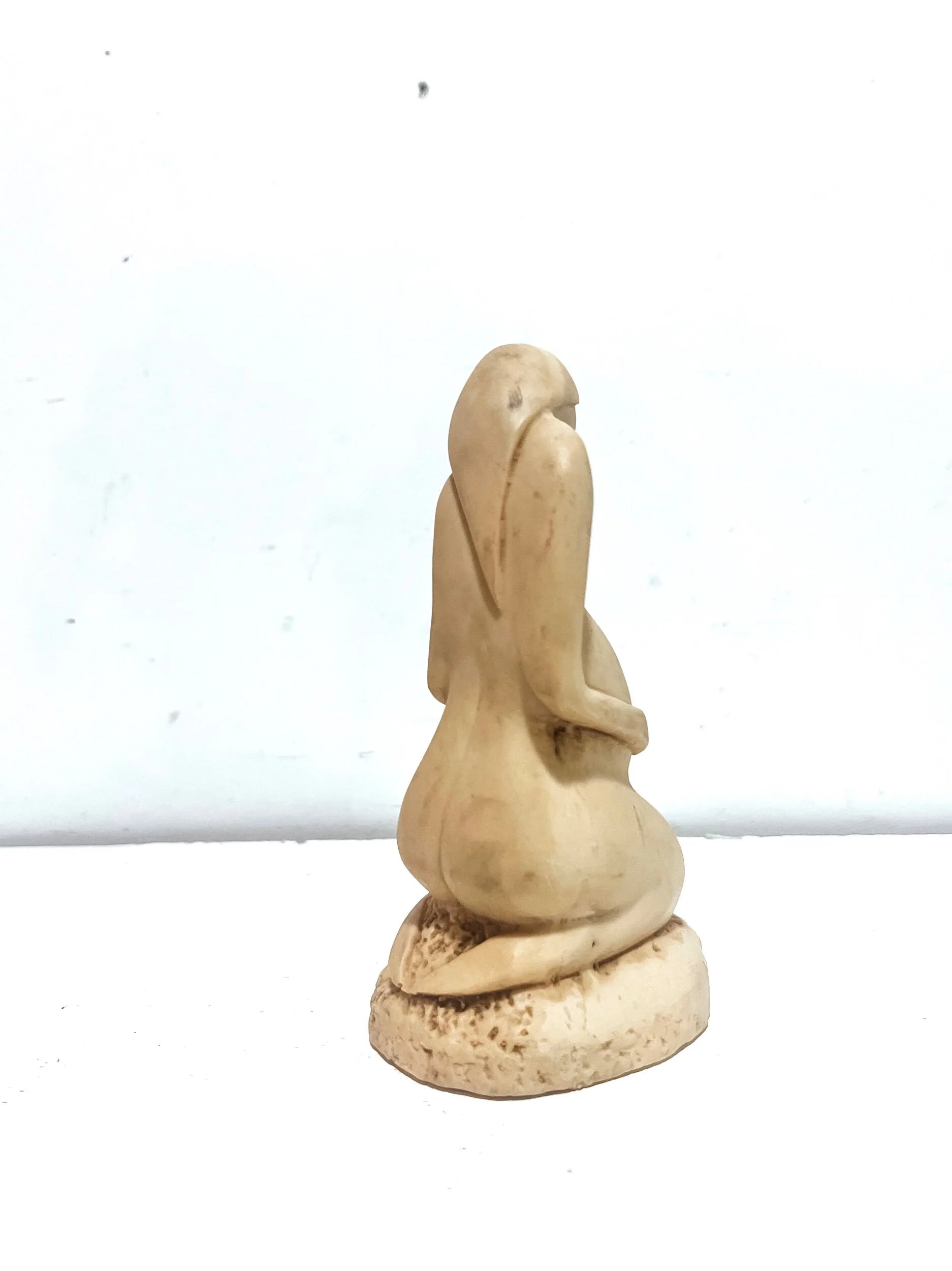 Vintage Pregnant Mother Soapstone Figurine