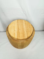 Crate & Barrel Natural Wooden Ice Bucket