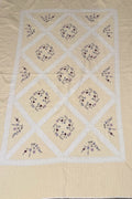 Butter Yellow Hand-Embroidered Quilt