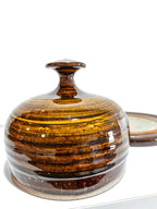 Vintage Ceramic Covered Cloche/Cheese Tray