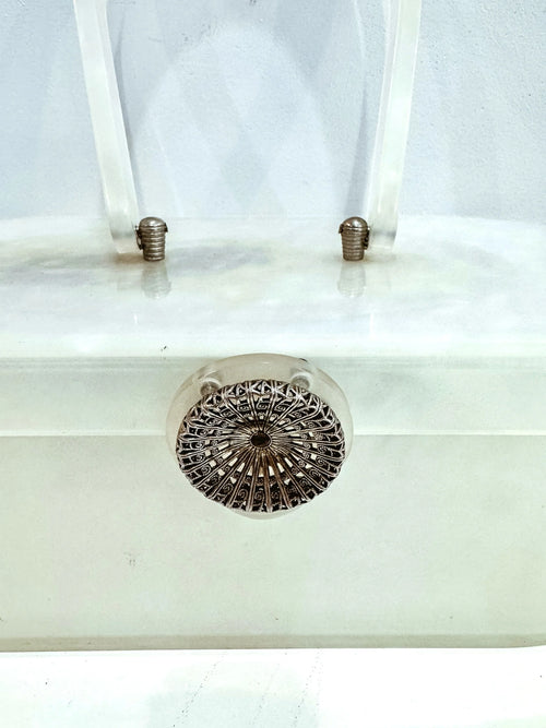 *RARE* 1950s Wilardy Pearlised Lucite Box Purse