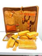Genuine Leather/Bakelite Vintage 1960s Dopp Travel Kit