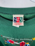 “Home for the Holidays” Embroidered Birdhouse Sweatshirt