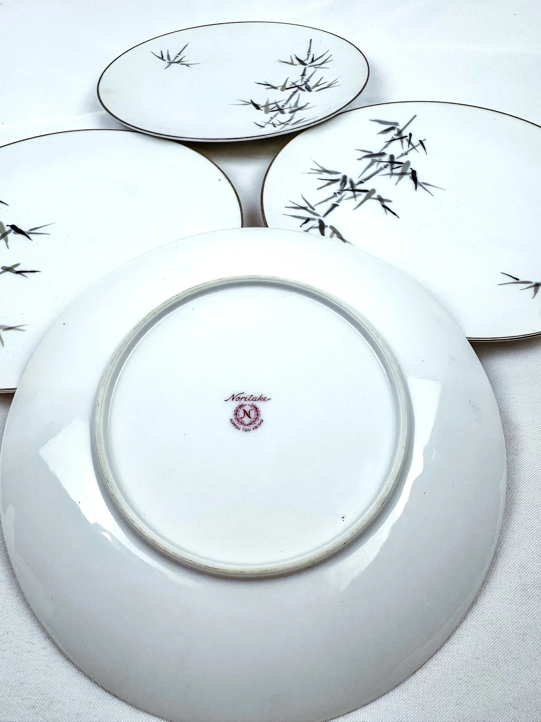 Set of 4 Noritake Bamboo Lunch Plated