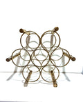 Brass Faux Bamboo Wine Holder