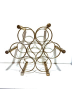 Brass Faux Bamboo Wine Holder