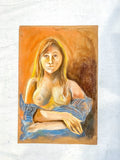 Temptress, Pastel Painting on Paper
