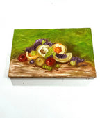Vintage Fruit Original Oil Painting on Canvas