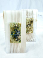 Pair of Vintage Onyx Tribal Bookends
