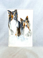 Lassie and Twin, Watercolor Painting on Paper