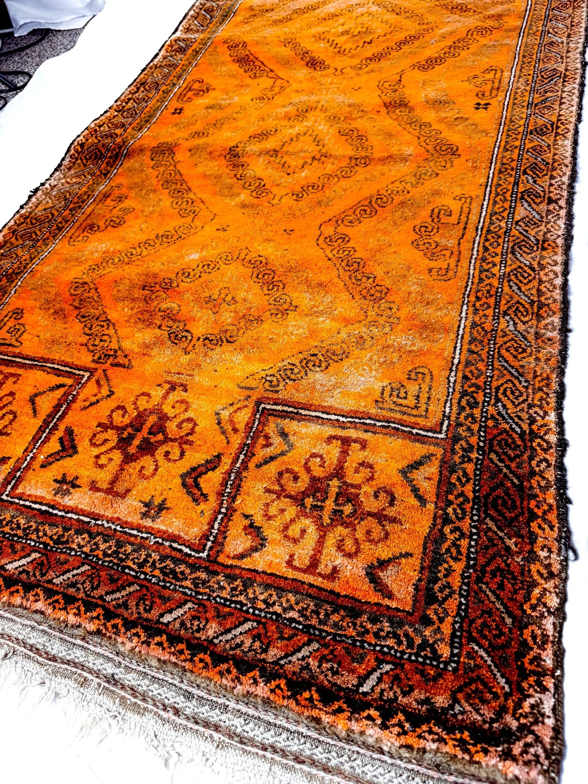 Hand-Knotted Vintage Moroccan Wool Rug