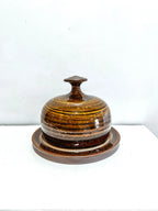 Vintage Ceramic Covered Cloche/Cheese Tray