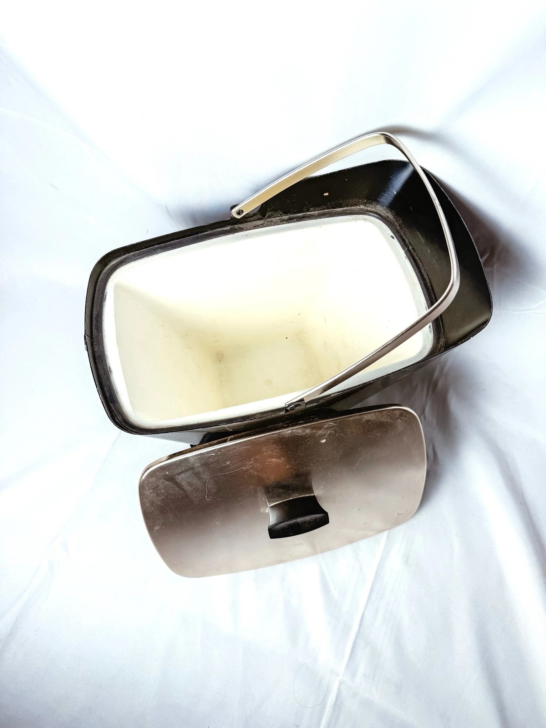 Black & Chrome Mid Century West Bend Ice Bucket