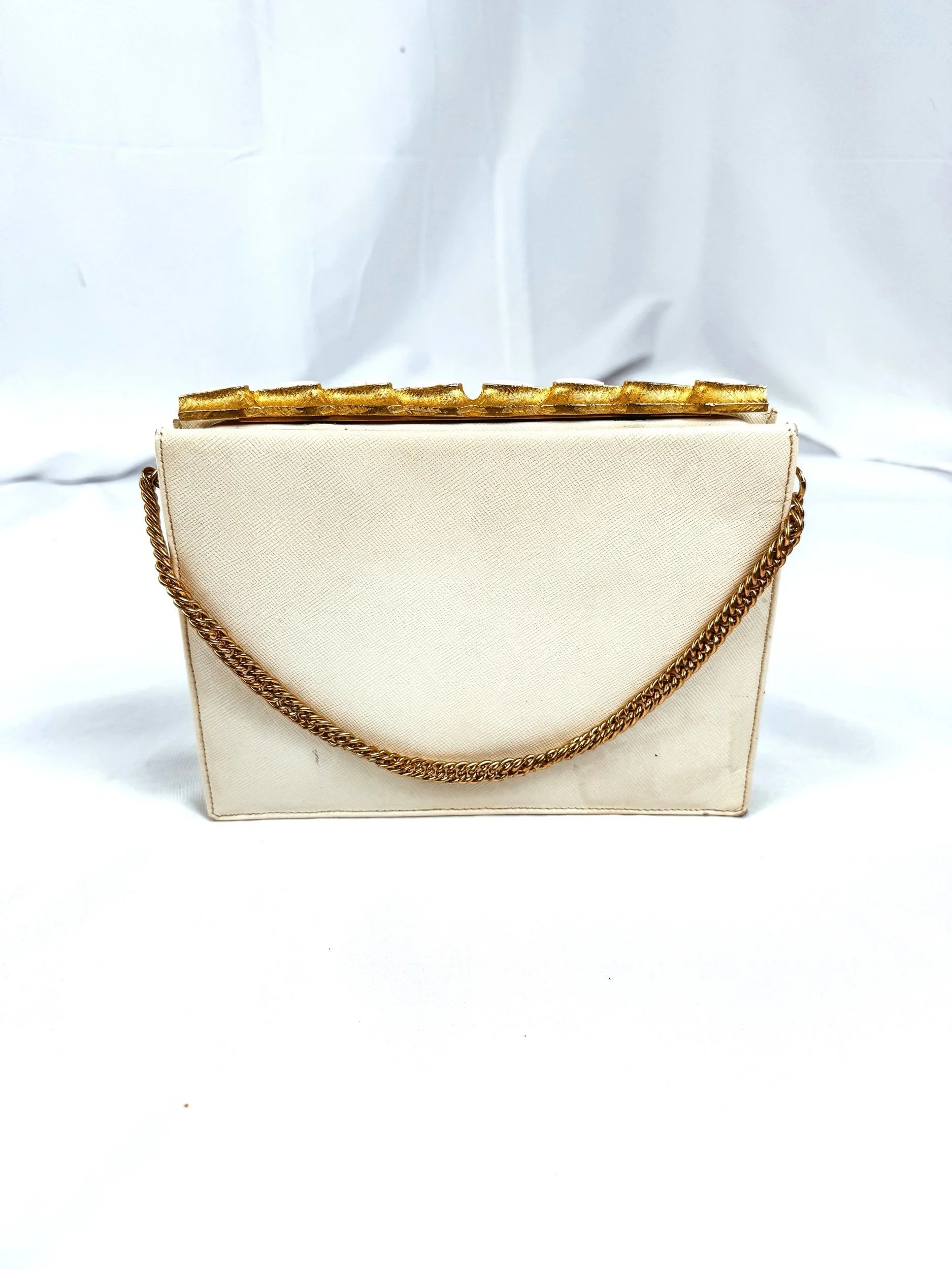 Vintage Cream/ Gold Mother of Pearl Handbag