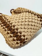 Vintage 1970s Woven Jute Handbag