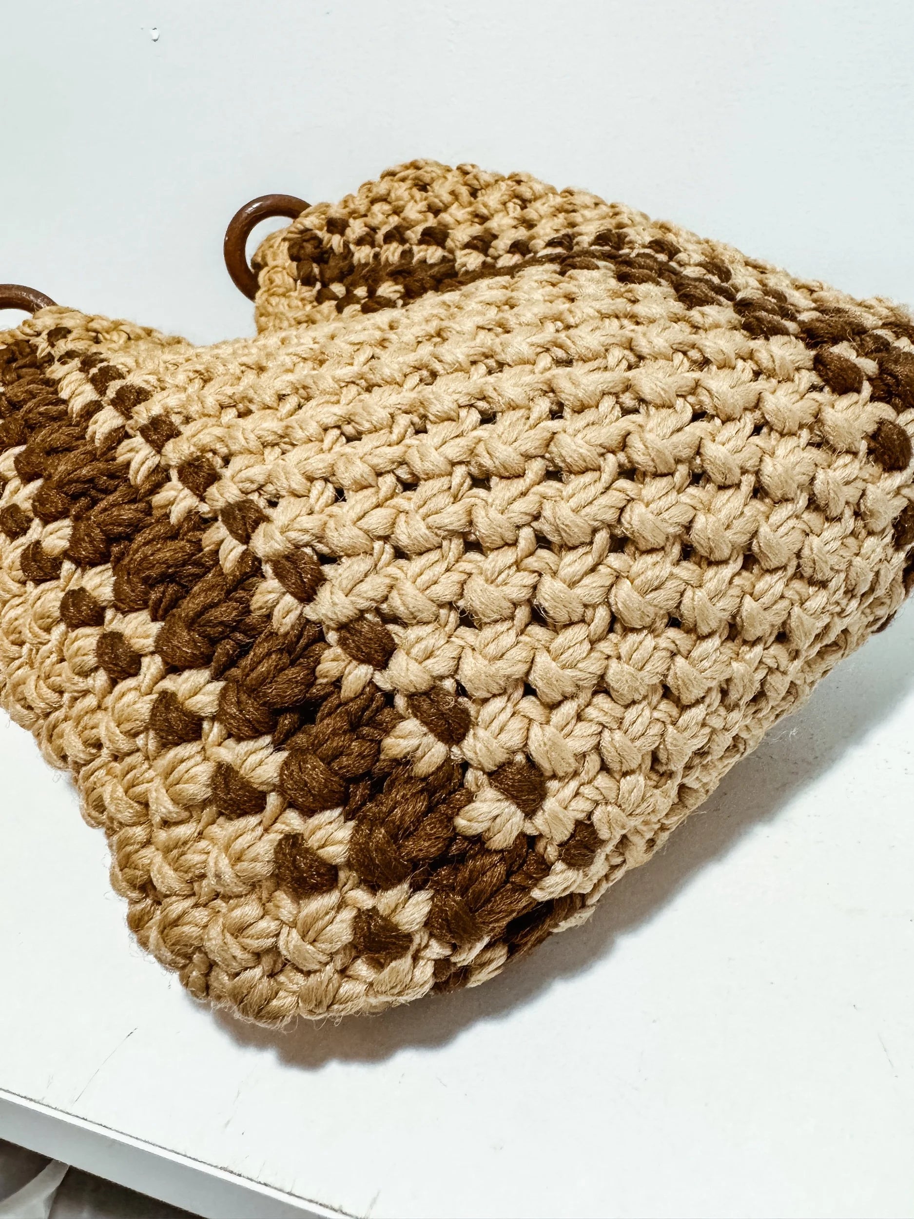 Vintage 1970s Woven Jute Handbag