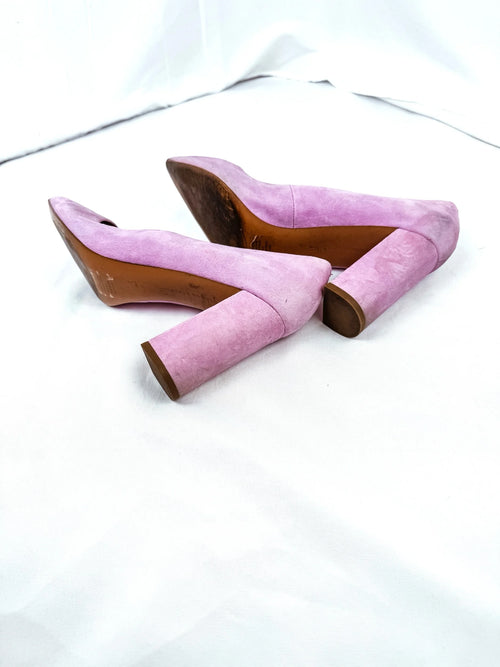 Banana Republic Lilac Suede Block Heels, Size 9