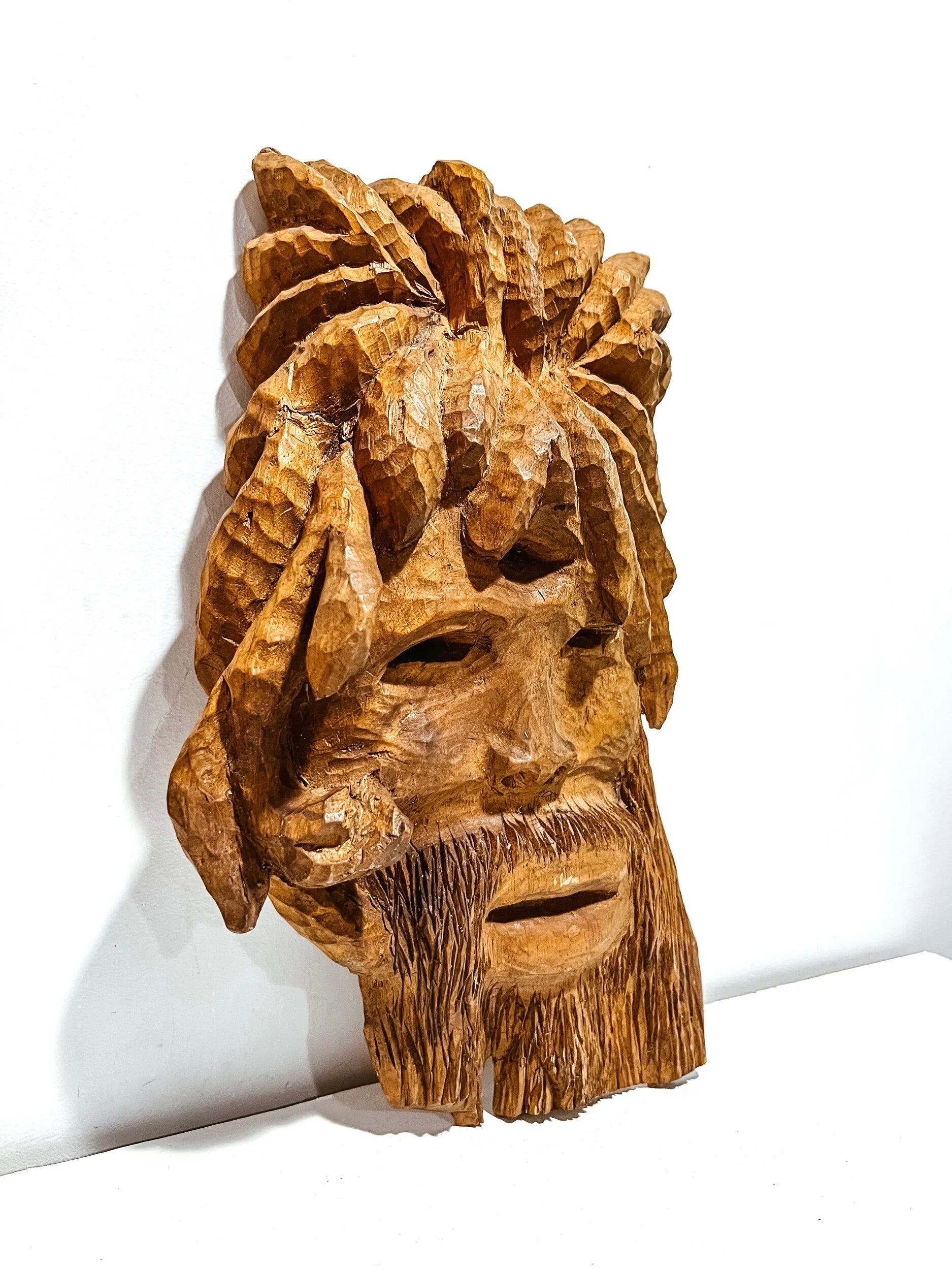Hand-Carved Wooden Sculpture/Wall Art