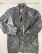 VINTAGE Leather USA Black Leather Jacket, Large